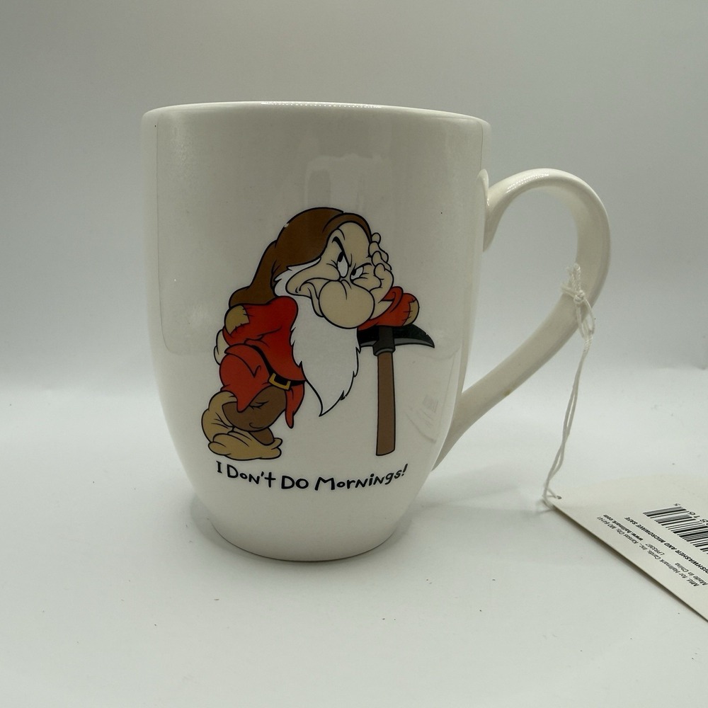 Coffee Mug Disney's Grumpy EUC White With Yellow Plus Colored Grumpy‎ Mining